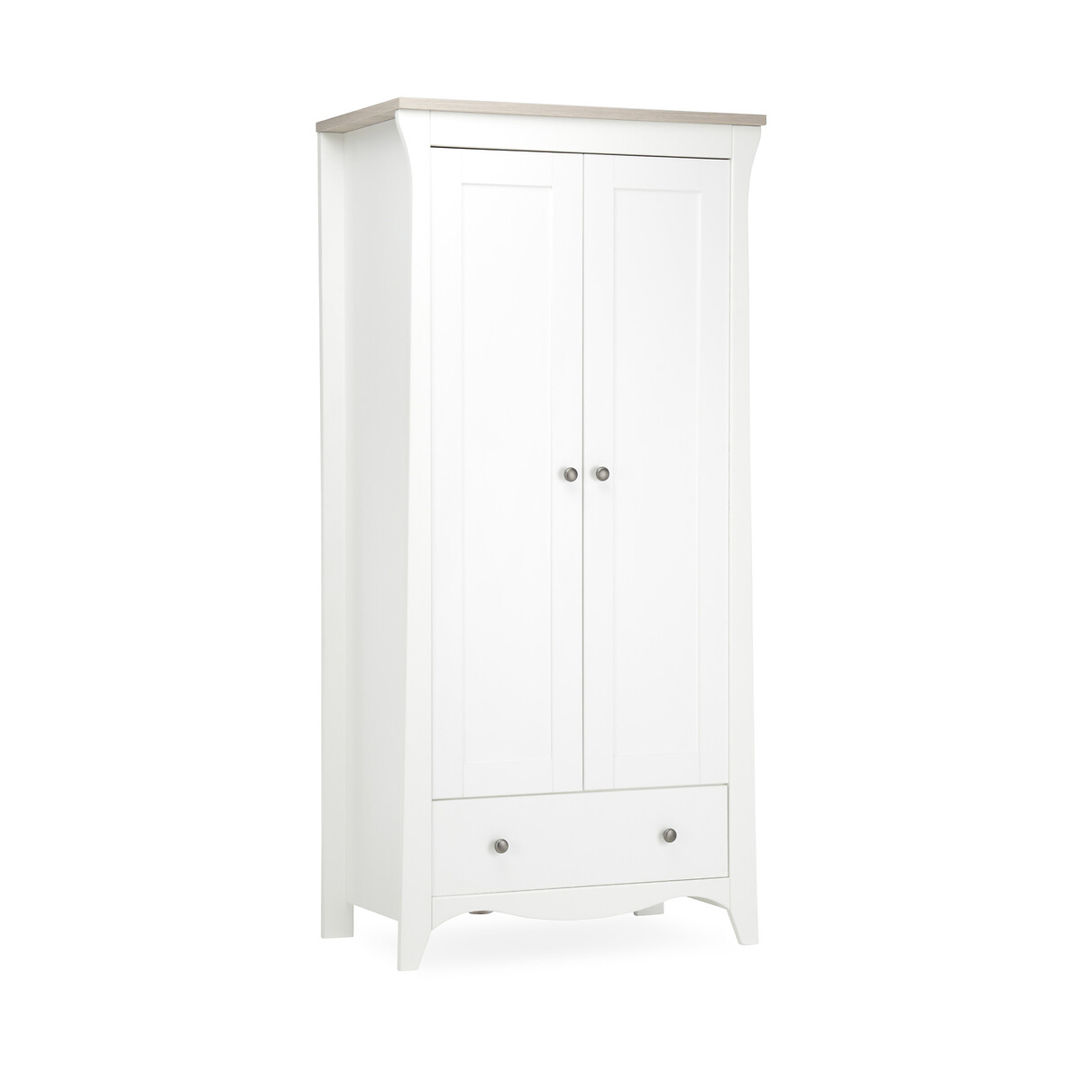 Clara 2 Door Double Nursery Wardrobe ash, CUDDLECO