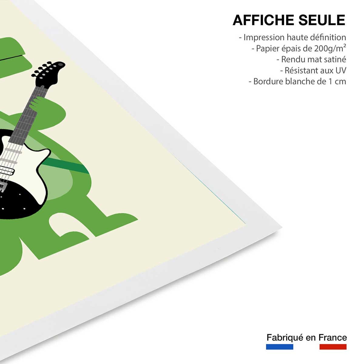 Affiche enfant rock croco affiche seule, HEXOA