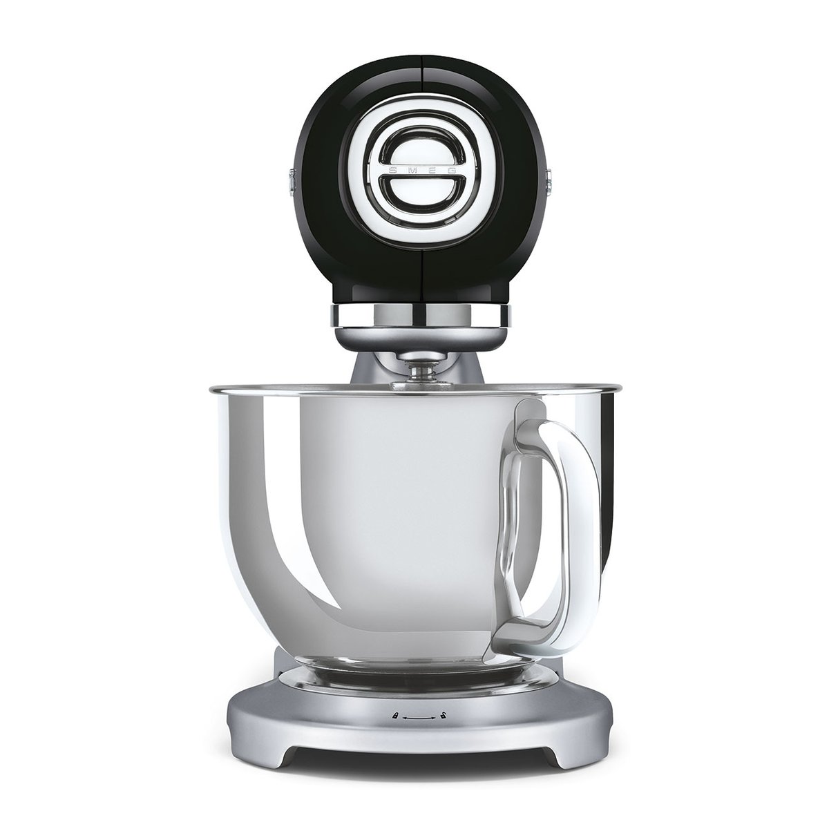 Robot patissier socle inox SMF04 noir brillant, SMEG