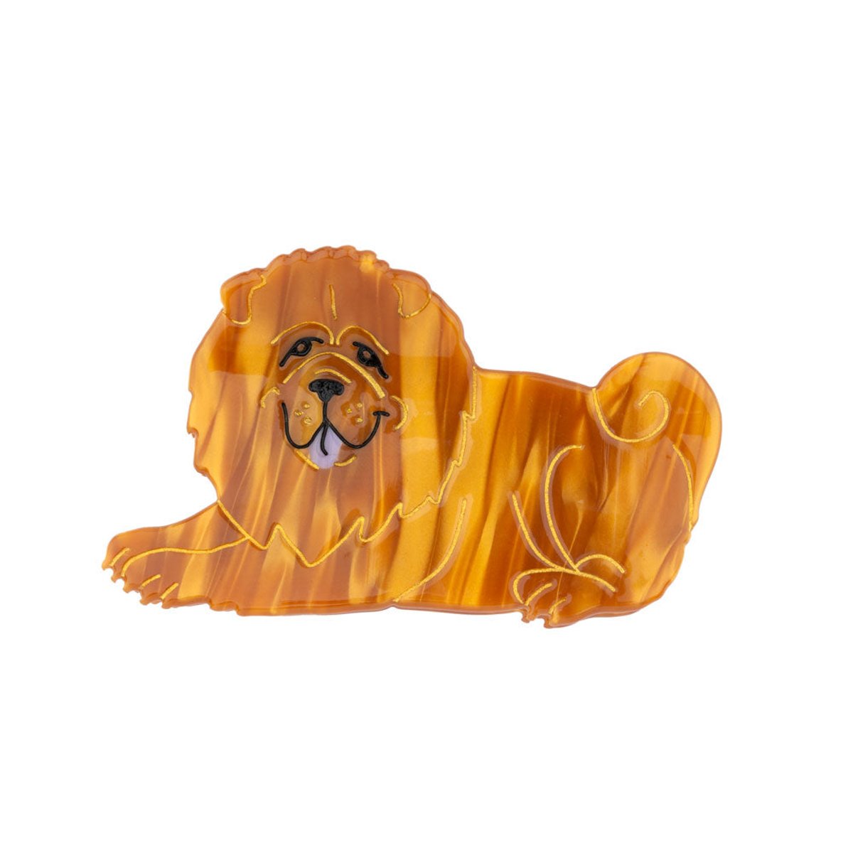 Pince à cheveux CHOW CHOW caramel, COUCOU SUZETTE