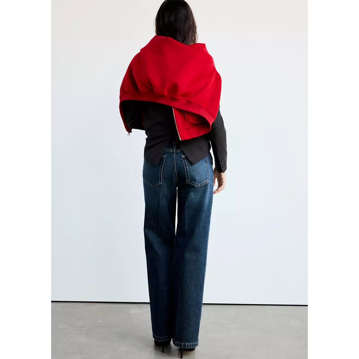 Jean droit regular waist bleu foncé, MANGO