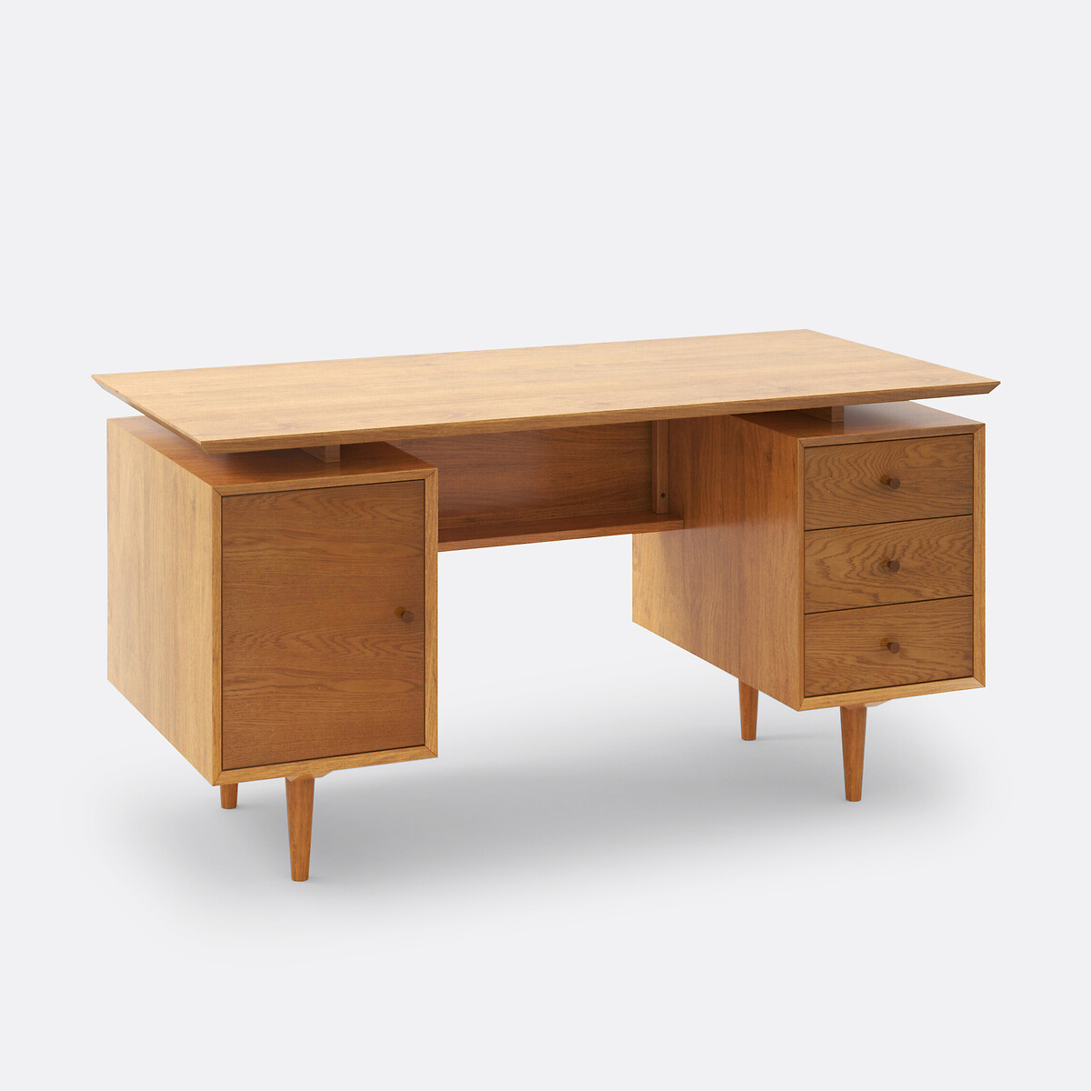 Bureau vintage double caisson, Quilda chêne, LA REDOUTE INTERIEURS