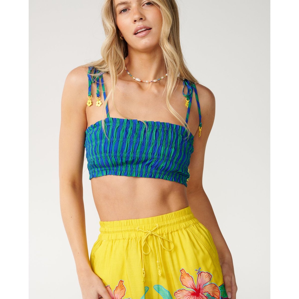 Top brassière BLISS STRIPE SHIIRRED blue, RIP CURL
