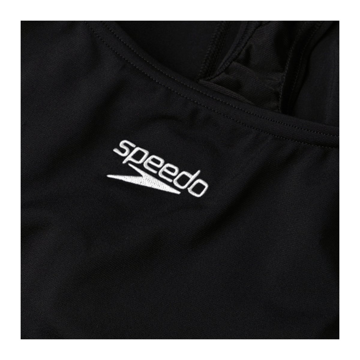 Maillot de bain 1 pièce uni KICKBACK noir, SPEEDO
