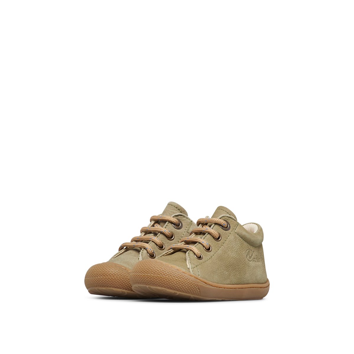 Chaussures premiers pas en suède COCOON kaki-, NATURINO