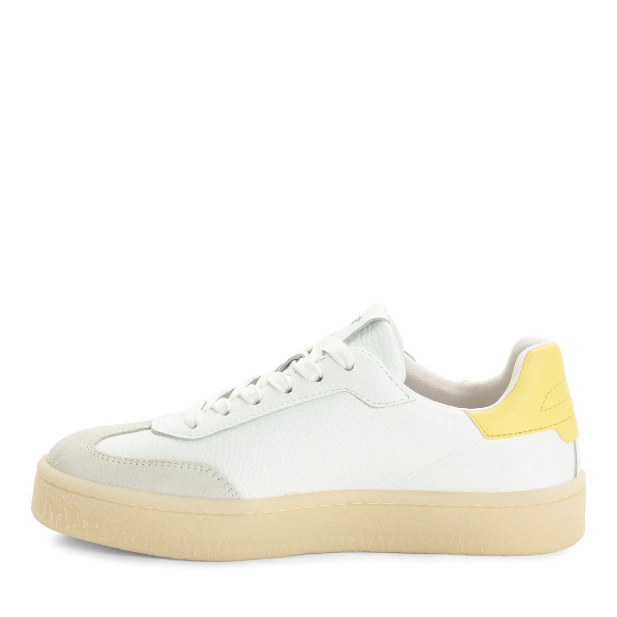 Basket en cuir blanc combiné, TAMARIS