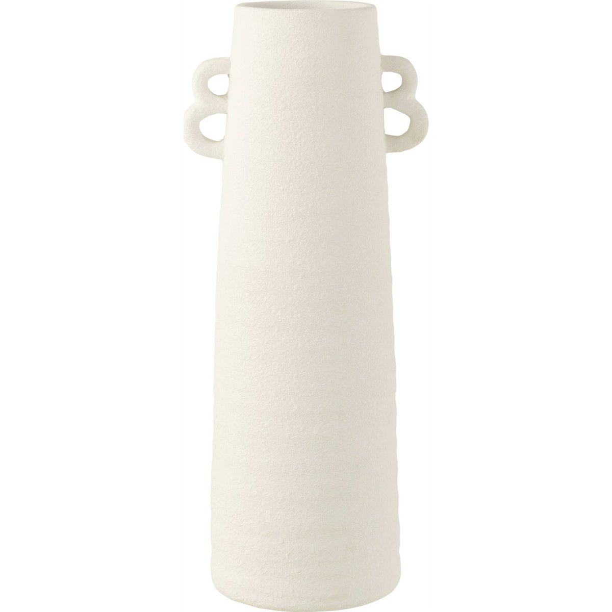 Vase conique en poterie blanc, RECOLLECTION