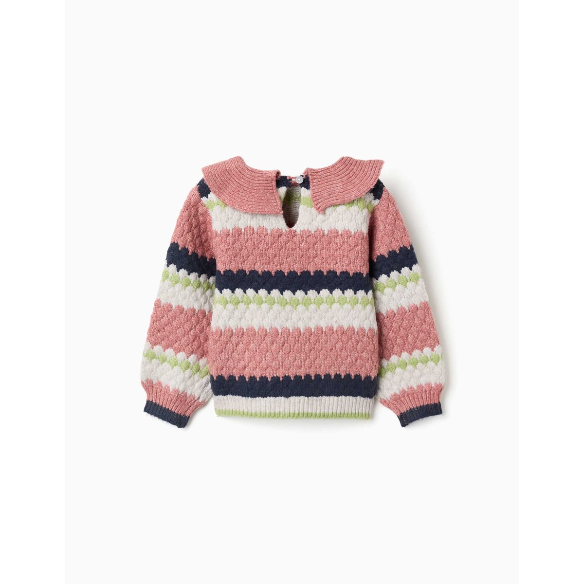 Pull en maille à rayures rose, ZIPPY