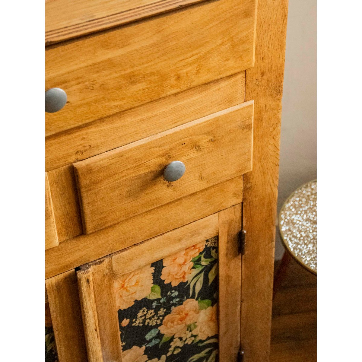 Buffet ancien en chêne massif Gilbert N°1618 - Bon état bois clair, DEBONGOUT