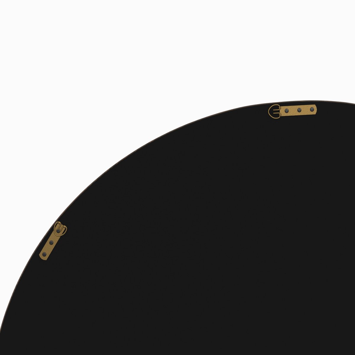 Miroir rond en placage noyer, D100 cm - YOKO marron foncé, MAISON PAVANE