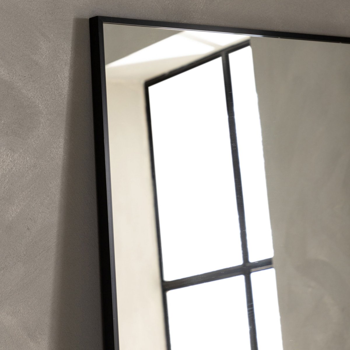 Miroir rectangulaire en aluminium 193x67cm- DALTON noir, VENTURE HOME