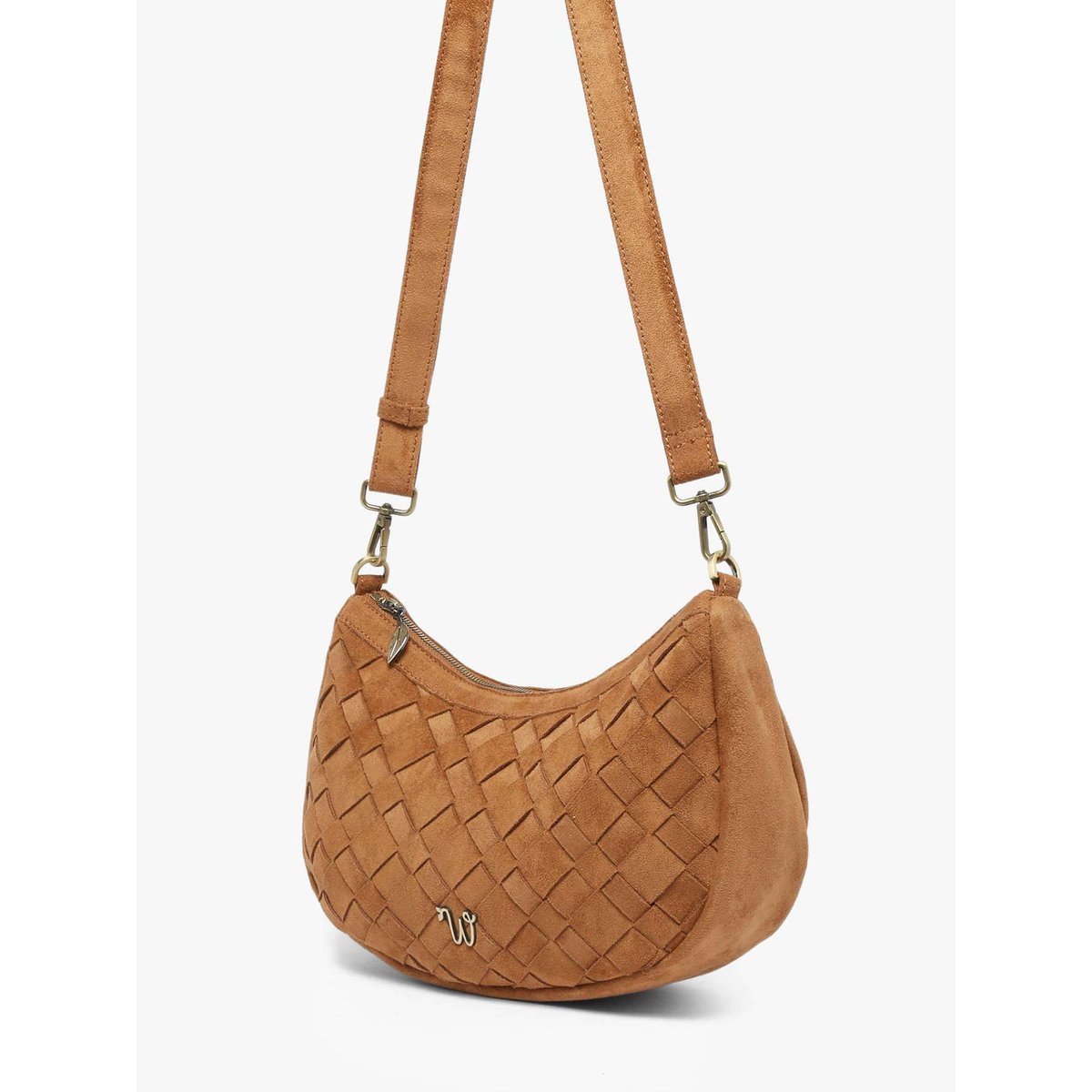 Sac bandoulière Aubepine camel, WOOMEN