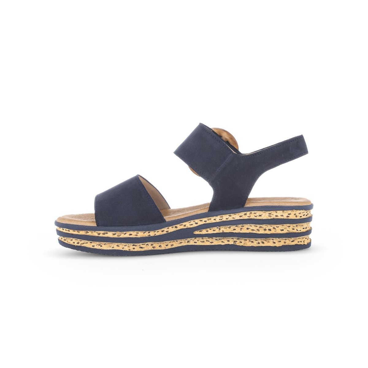 Sandales en à talon compensé bleu, GABOR