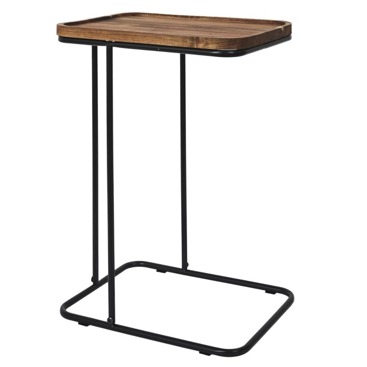 Table d'appoint bout de canapé en acacia marron, DECORATIE