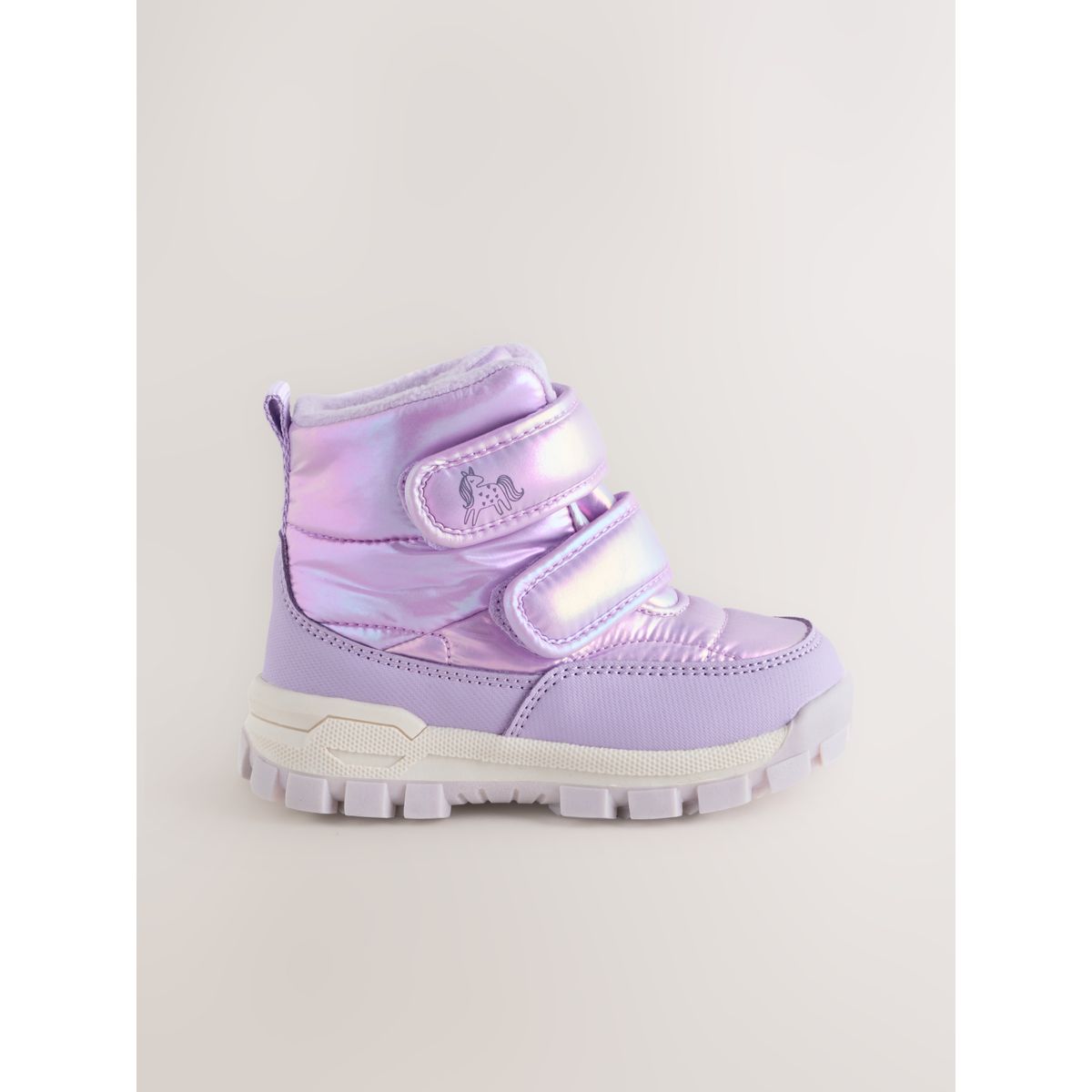 Bottines imperméables matelassées à scratch violet lilas, NEXT