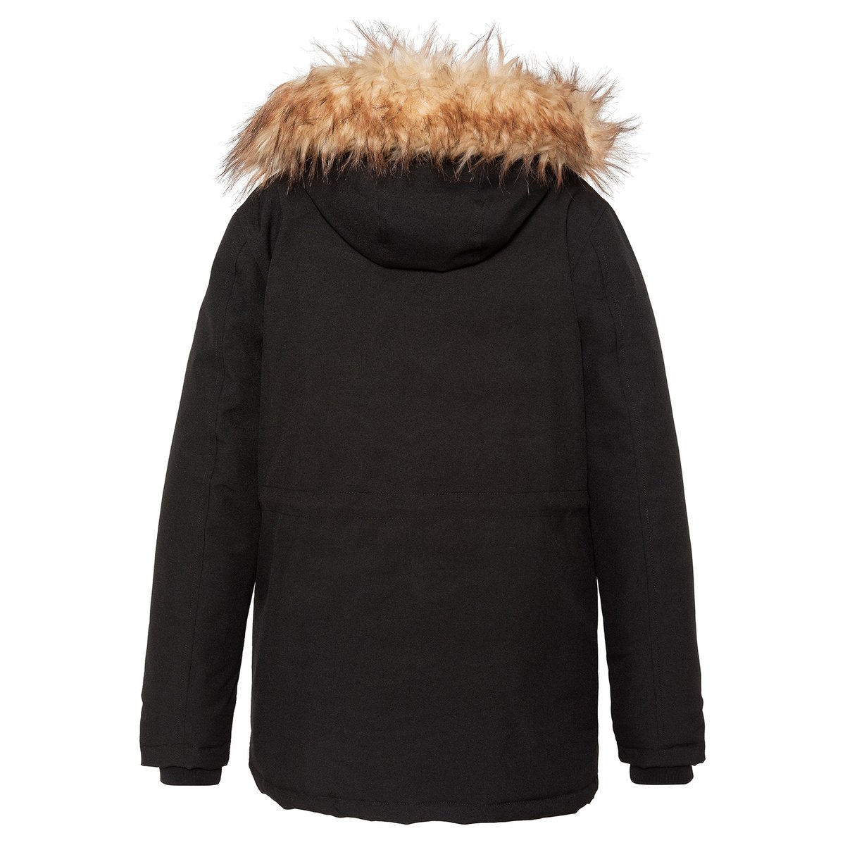 Parka à capuche avec imitation fourrure amovible noir, SCHOTT