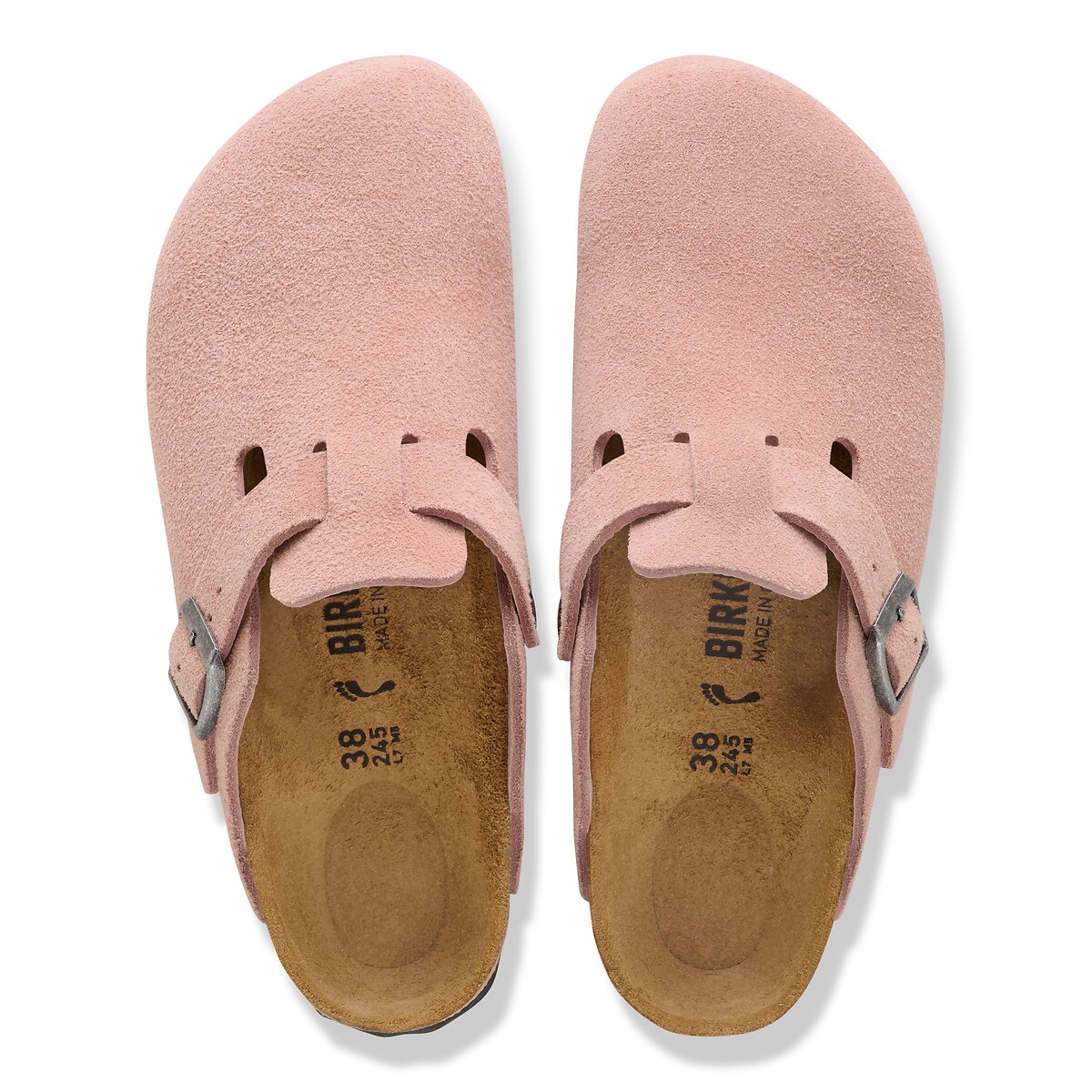 Clogs aus Veloursleder BOSTON rosa, BIRKENSTOCK
