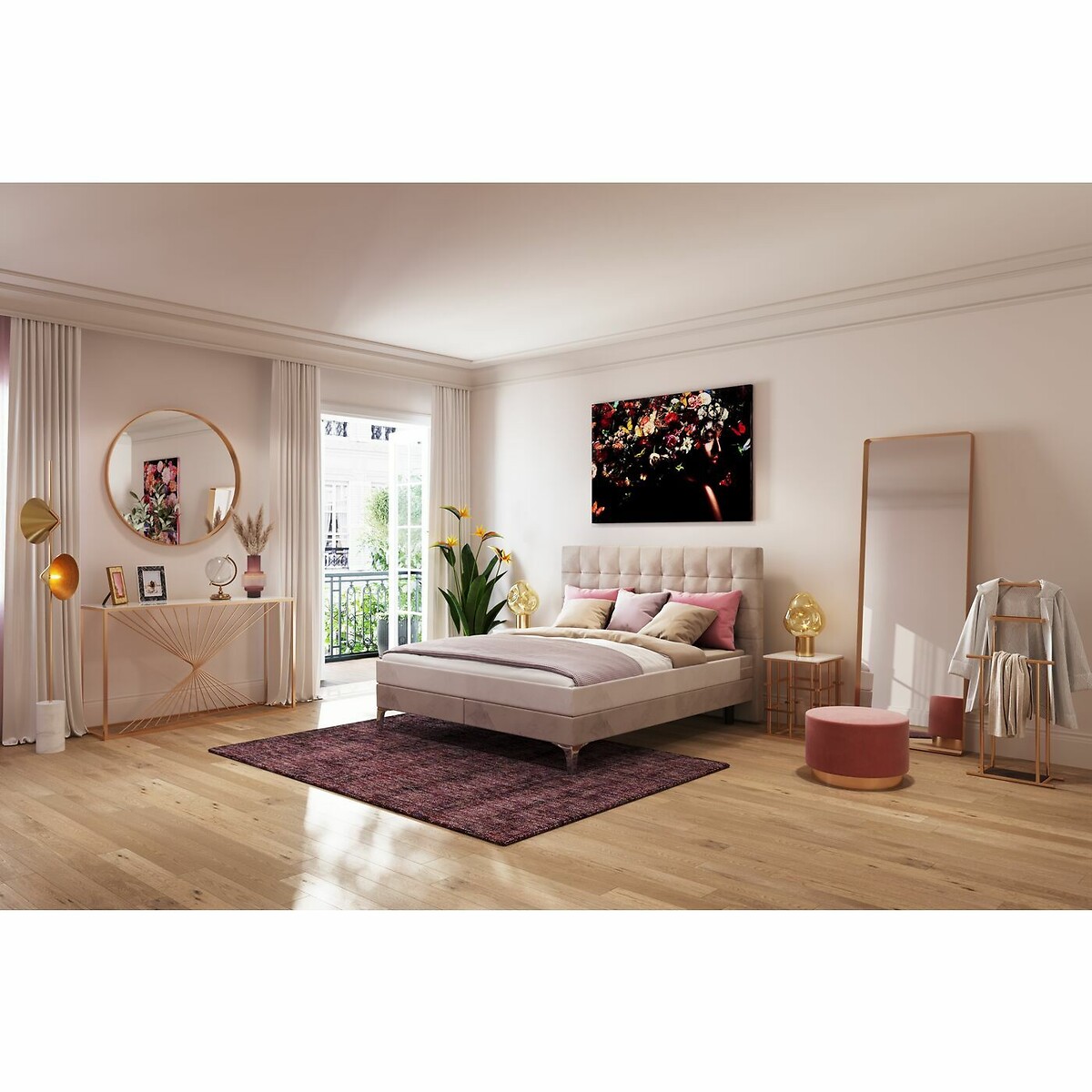 Miroir Curve rectangulaire 70x200cm cuivre, KARE DESIGN