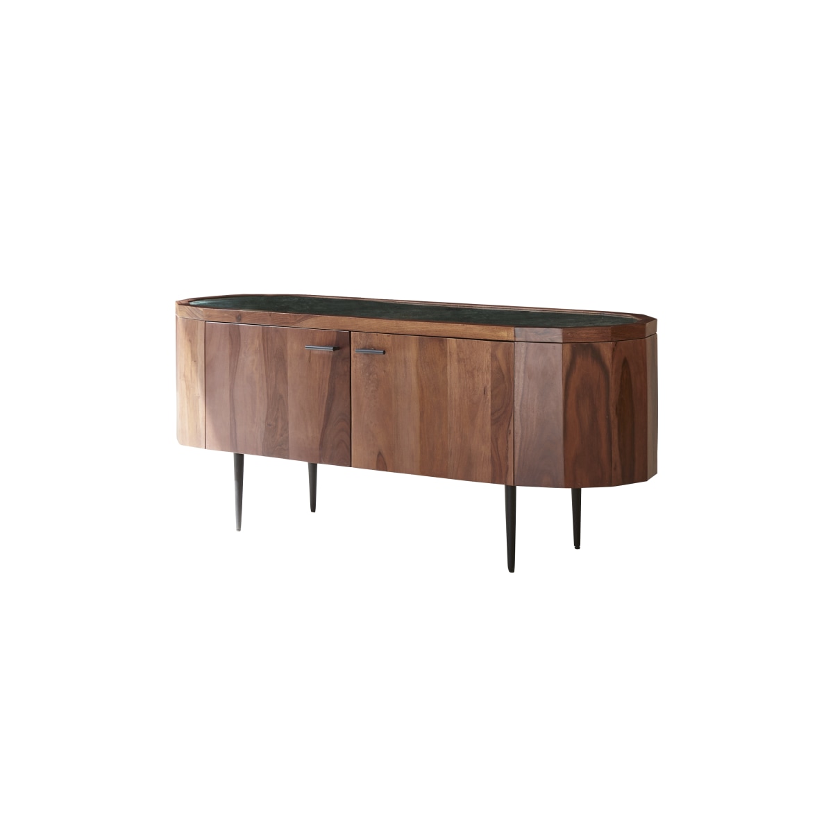 Meuble Hi-FI, TV en Palissandre massif, JADE marron, TIKAMOON