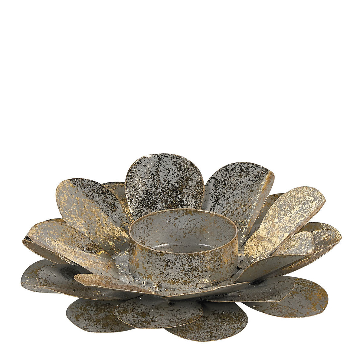 Set de 3 bougeoirs Fleurs or, MATHILDE M