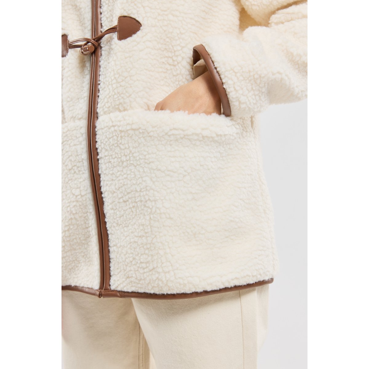 Polaire moutonnée MOVAL pour femme ecume, BERMUDES