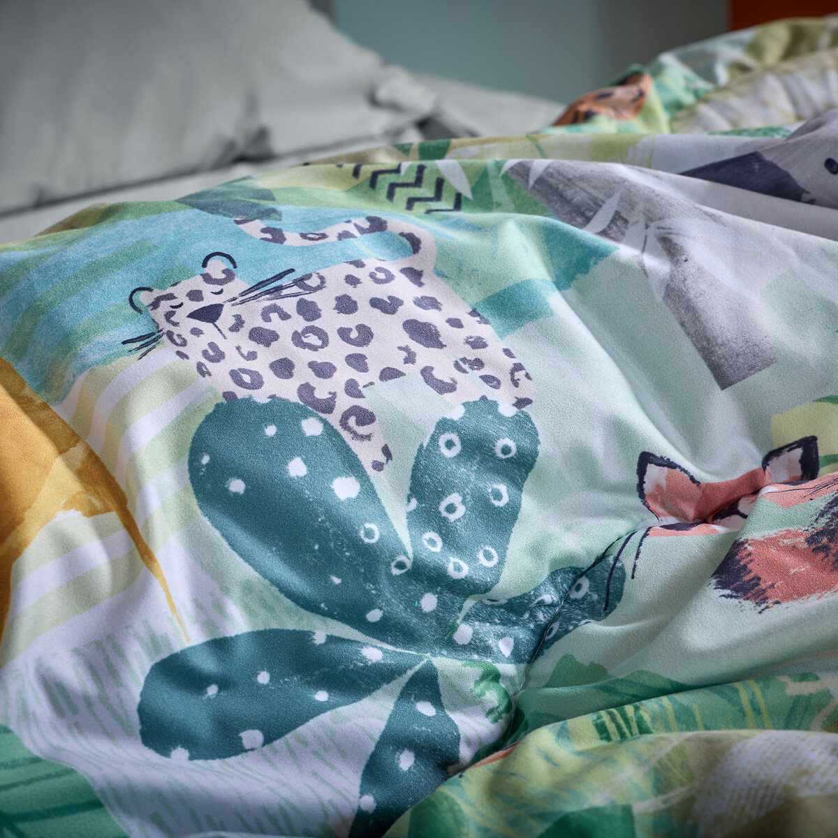 4.5 Tog Coverless Duvet Set Jungle green, NIGHT LARK