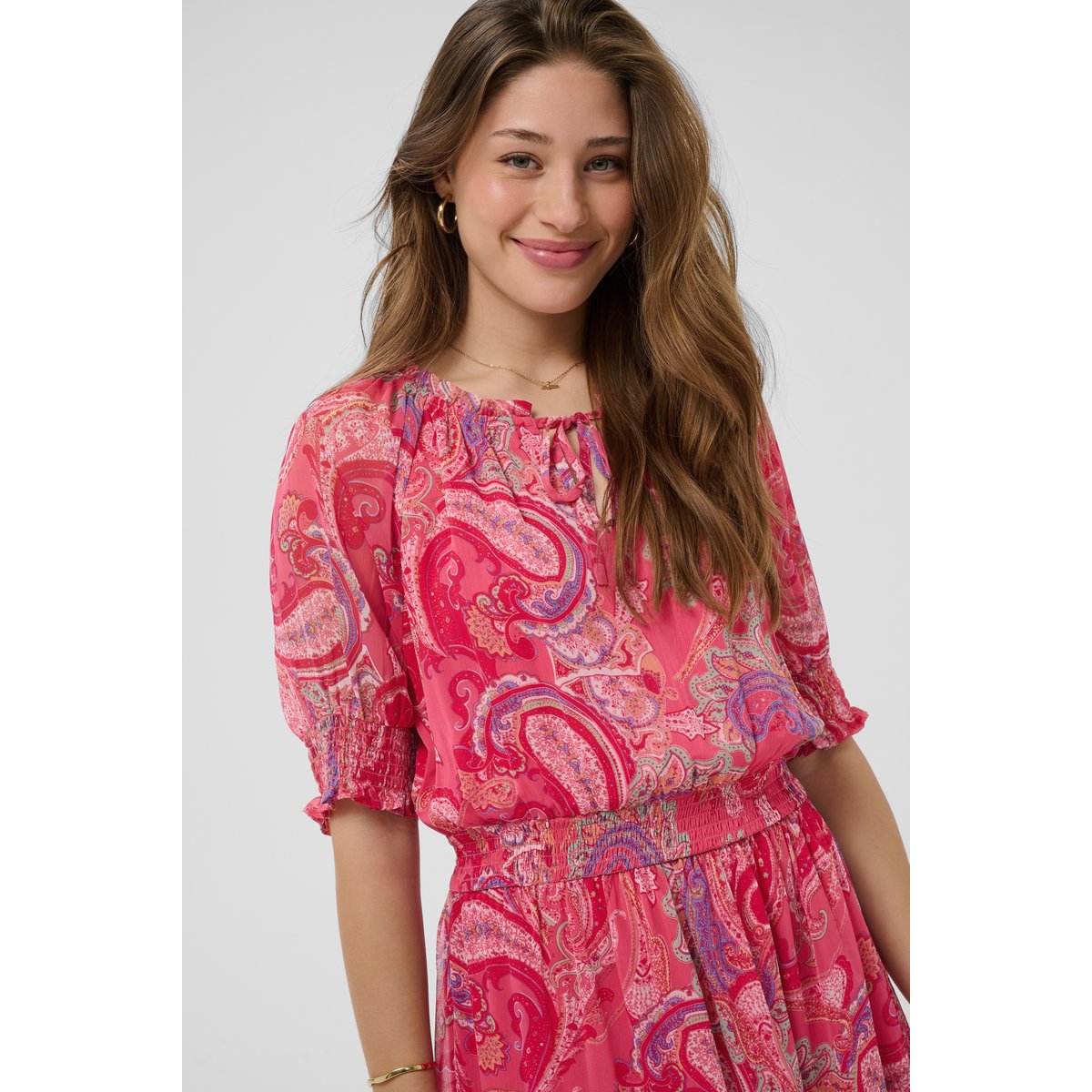 Robe rose cachemire, CREAM