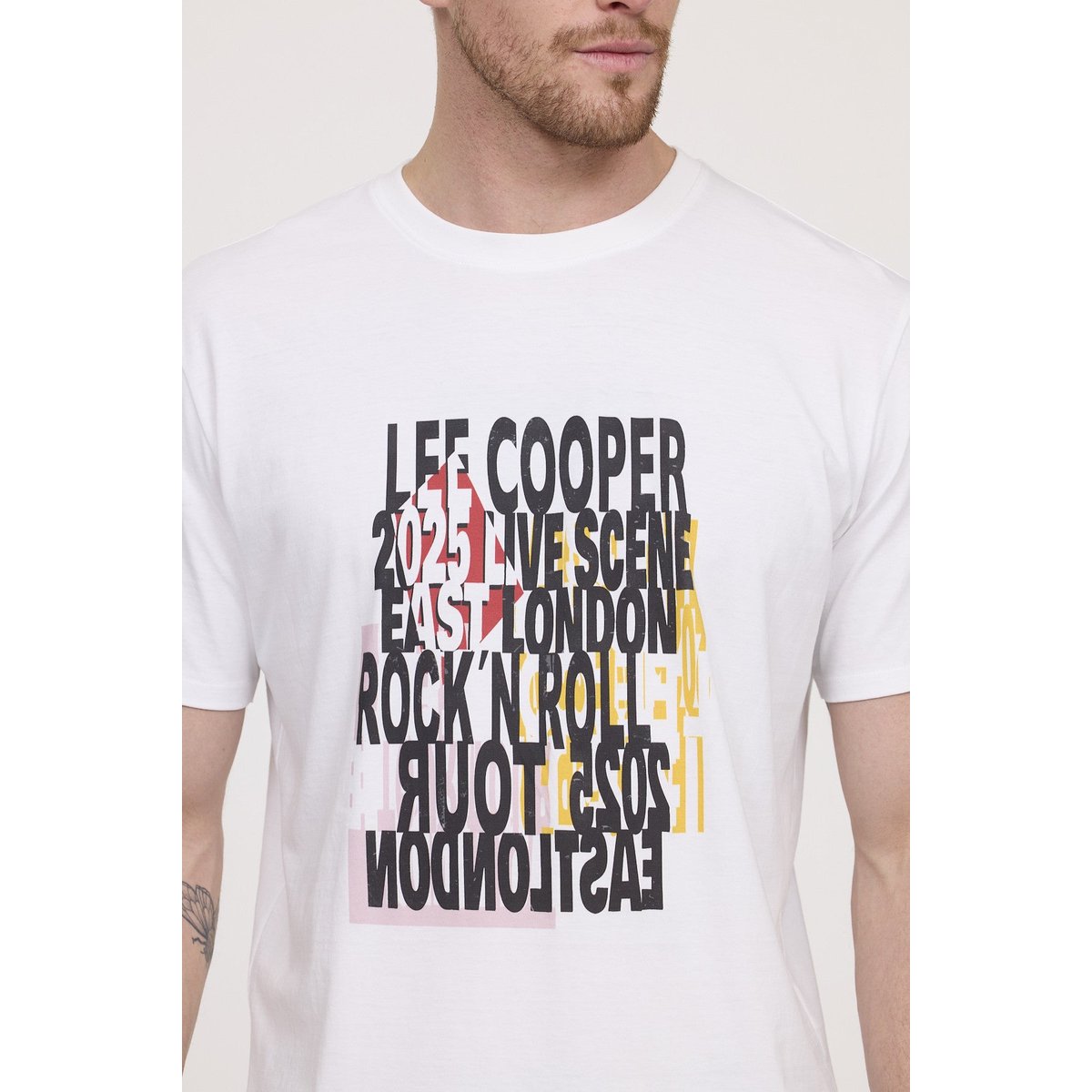 T-shirt manches courtes coton comfort ACERA blanc, LEE COOPER