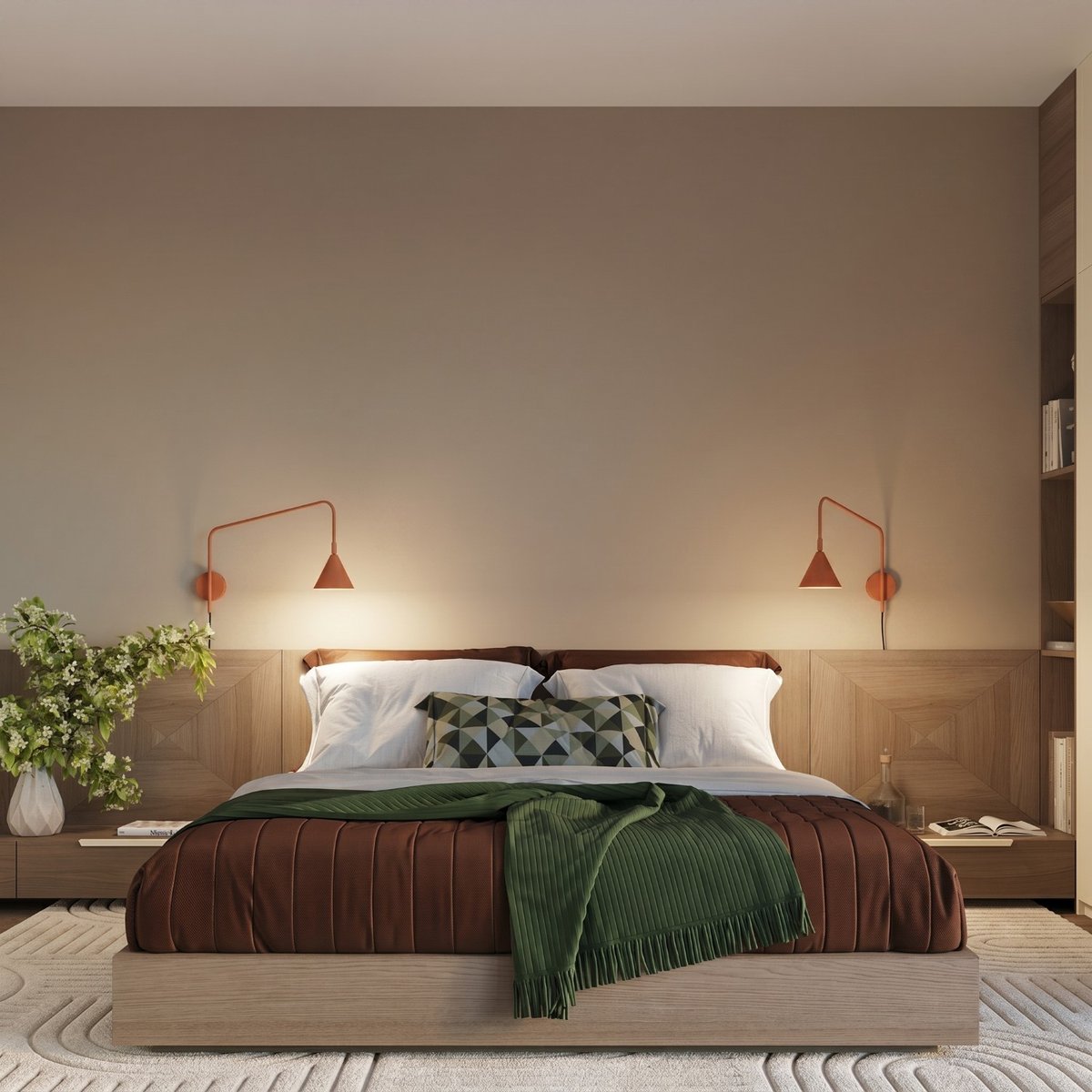 Applique murale Ocre Rouge E14 1 NOX ocre rouge, EDEN