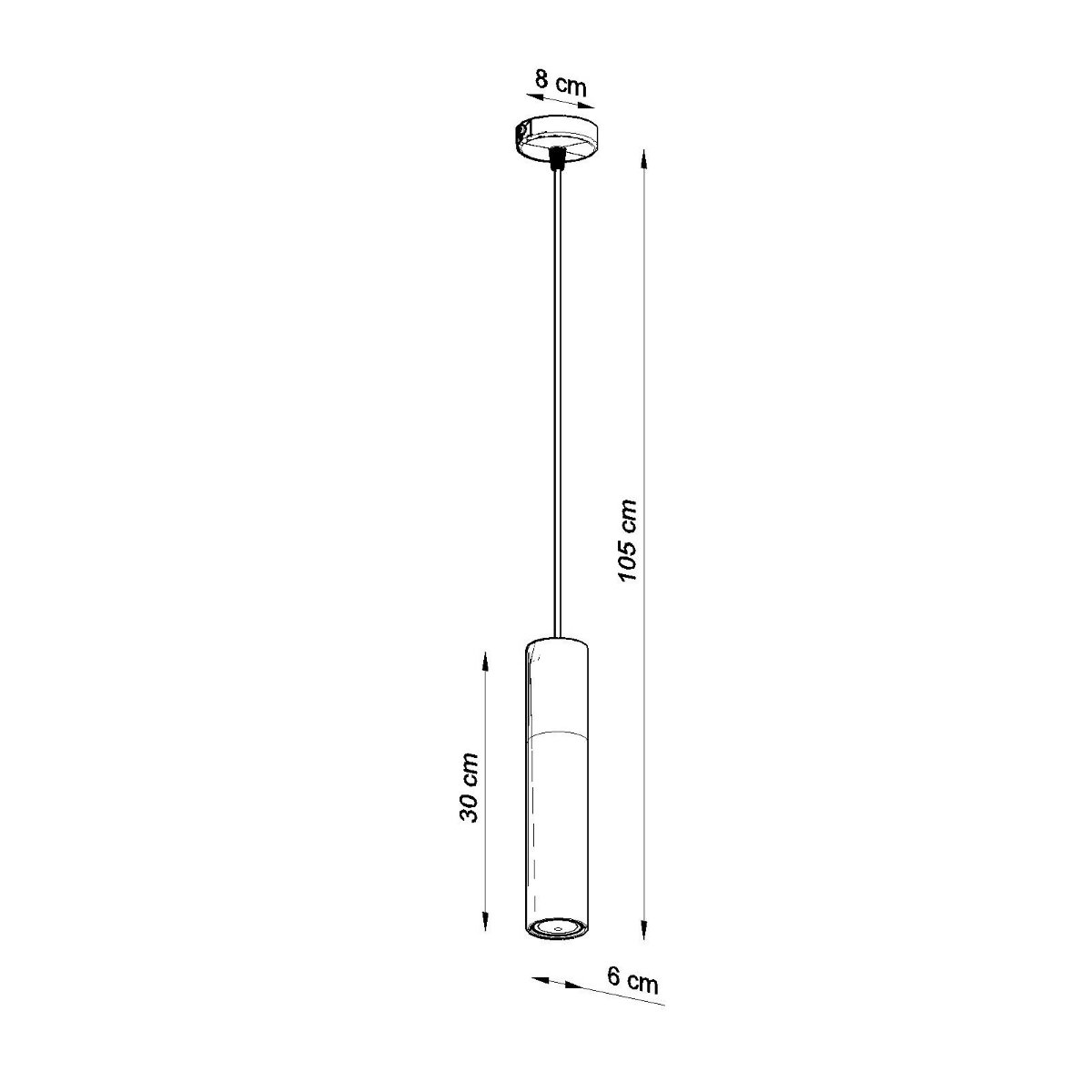 Suspension Acier Gris/Noir GU10 1 Borigio gris, EDEN
