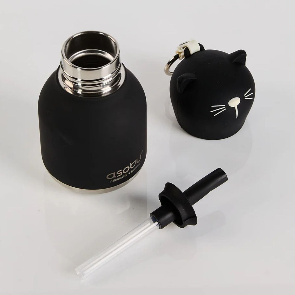 Mini gourde isotherme Bestie noir, blanc, ASOBU