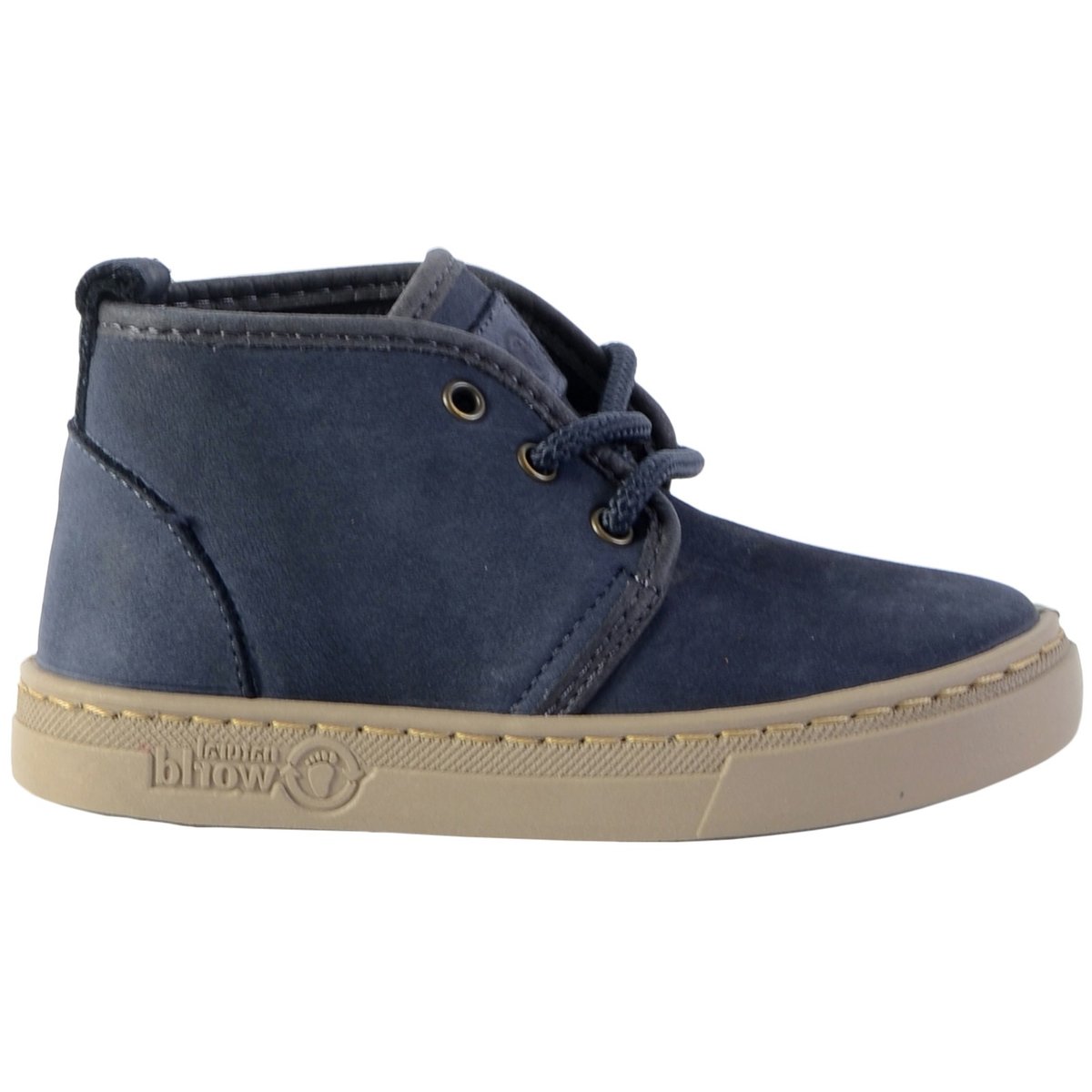 Basket Montante Cuir Safari marine, NATURAL WORLD
