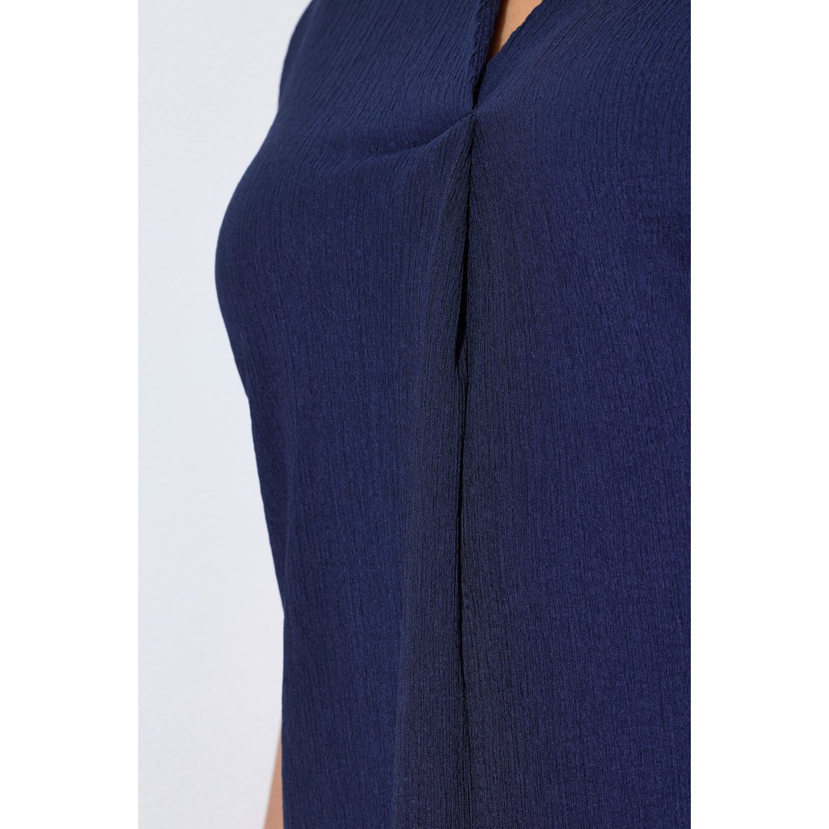 T-shirt en jersey, style cache-cœur marine, ULLA POPKEN
