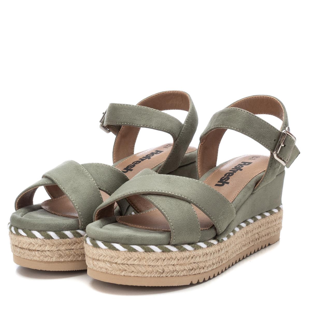 Sandales avec cale de 7 cm kaki, REFRESH