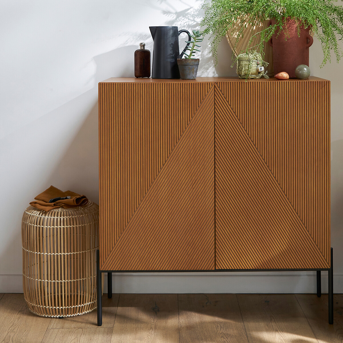 Mobile bar vintage, Lodge tinto noce, LA REDOUTE INTERIEURS
