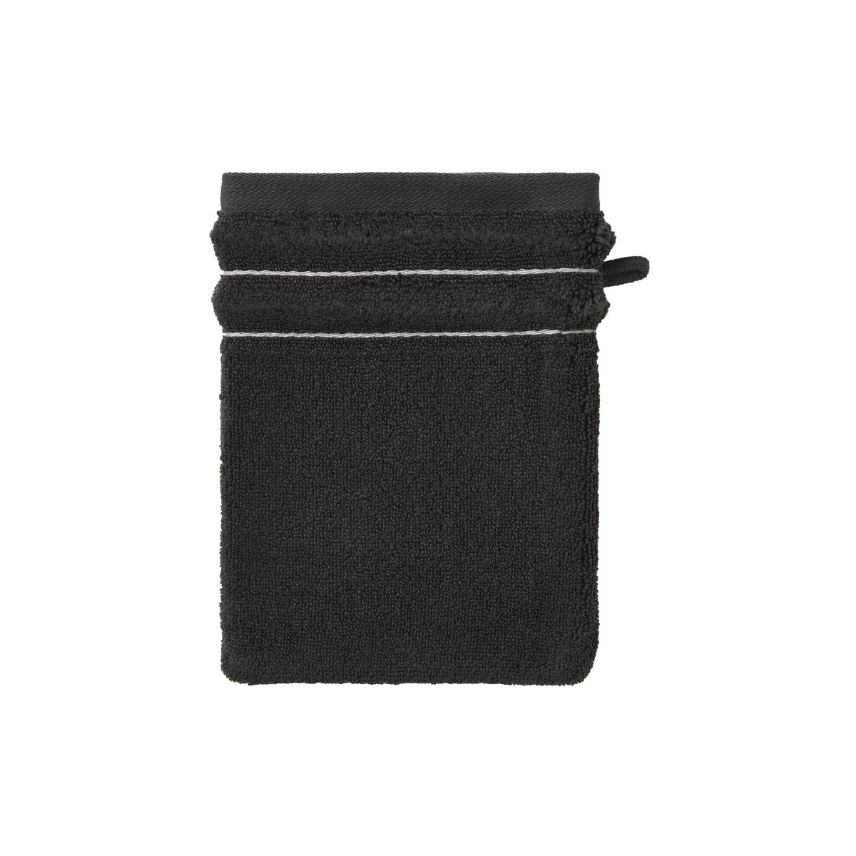 Gant de toilette IKEBANA graphite, CARRE BLANC