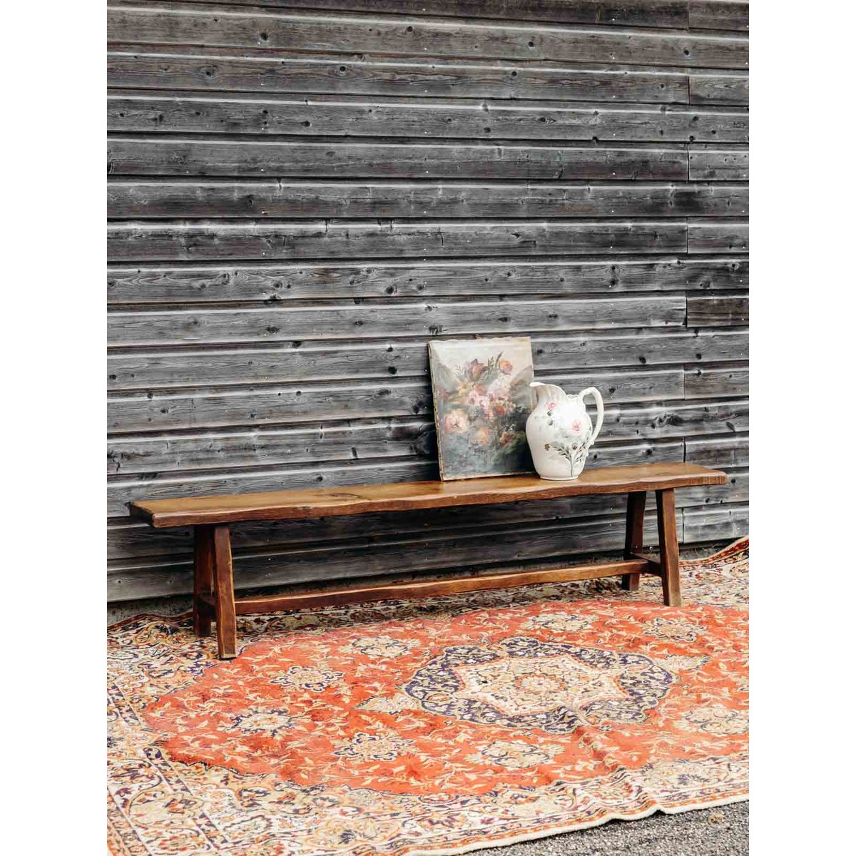 Banc de ferme Antoine N°437 - Bon état marron, DEBONGOUT