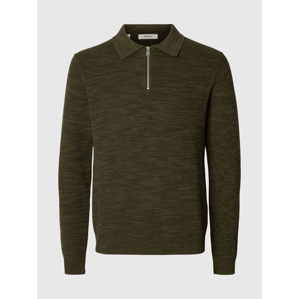 Pull À Demi-Fermeture Éclair vert - forest night, SELECTED