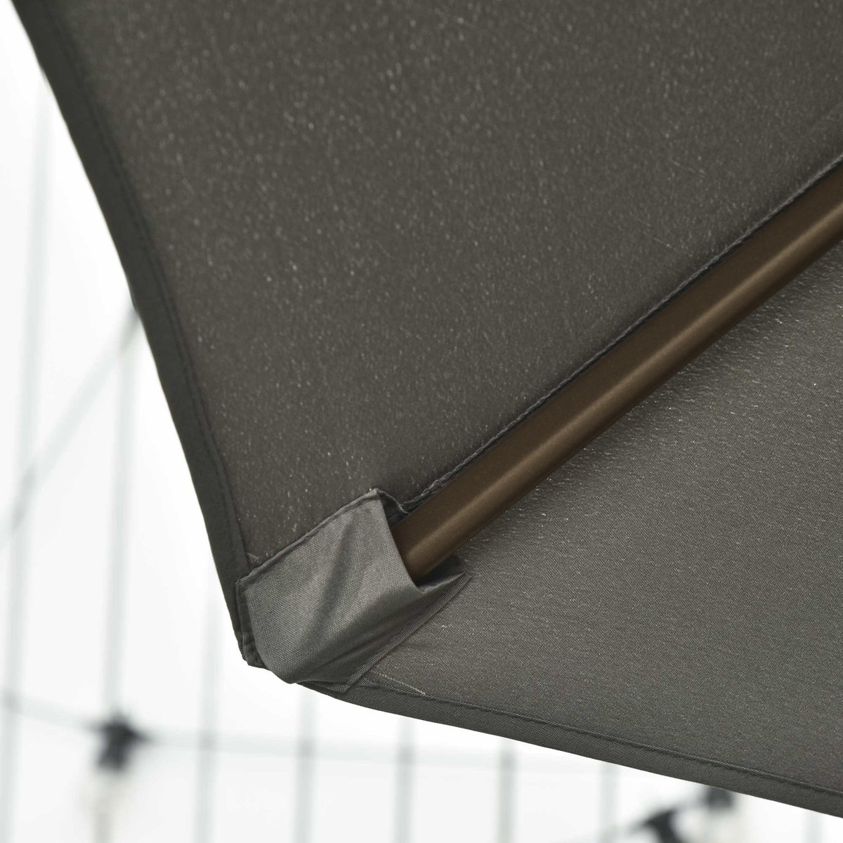 Parasol de terrasse à pied déporté Polyester gris, OUTSUNNY