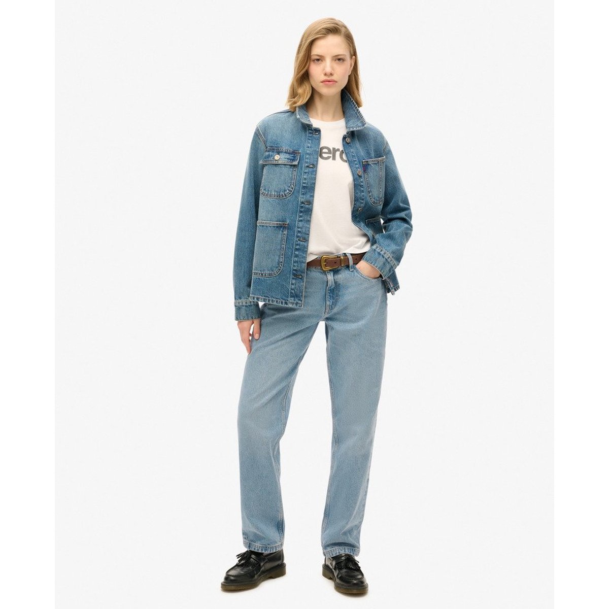 T-shirt Core Logo City blanc éclatant, SUPERDRY