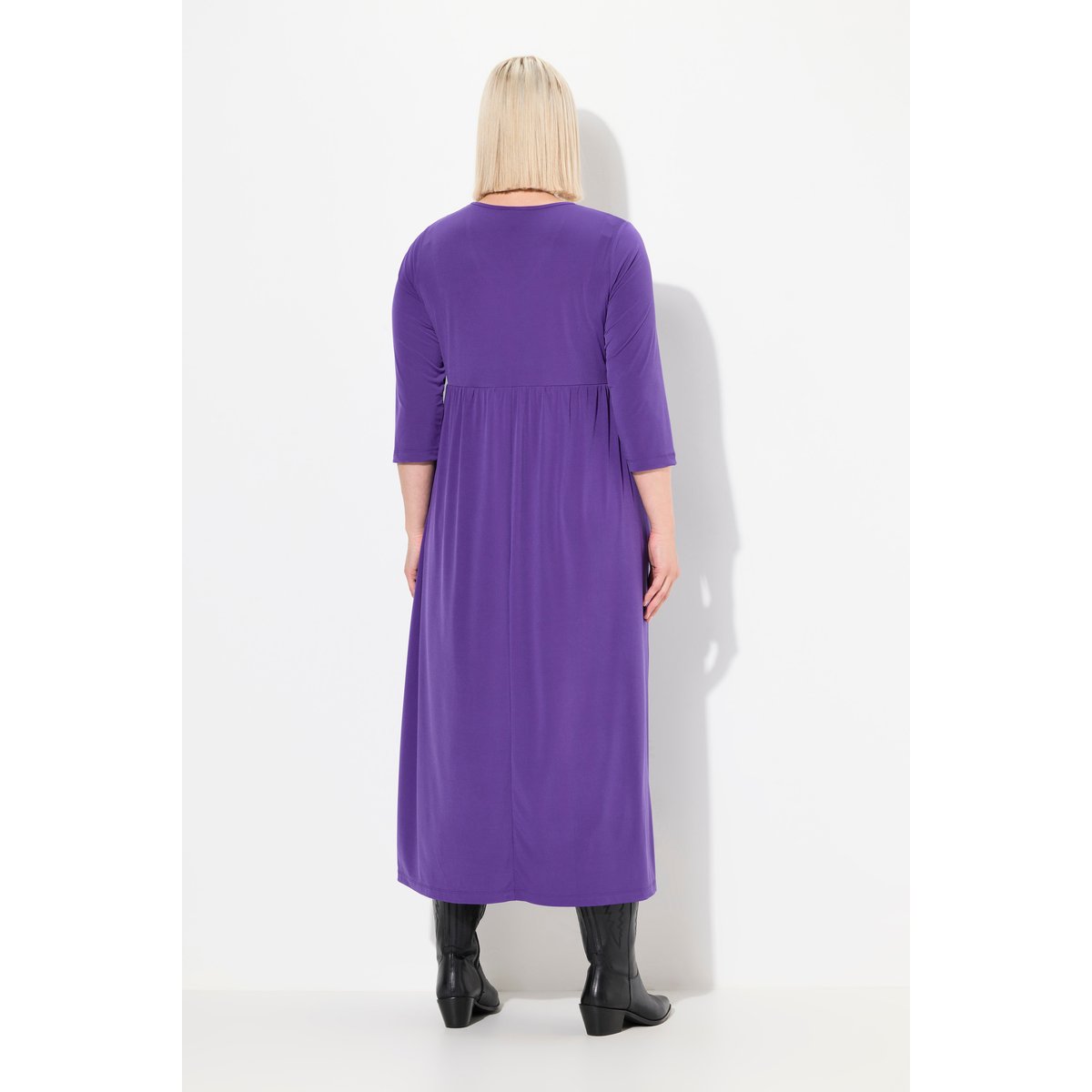 Robe en jersey coupe trapèze saphir foncé, ULLA POPKEN