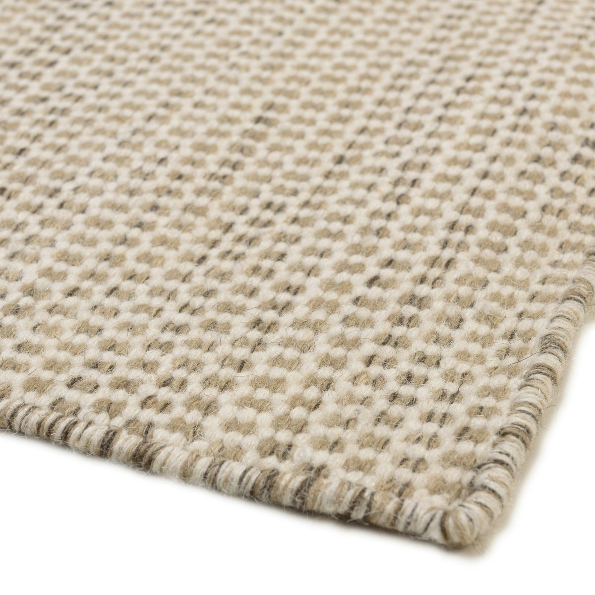 Tapis rectangulaire 160 x 230 cm laine tissée marron chiné marron, PIER IMPORT