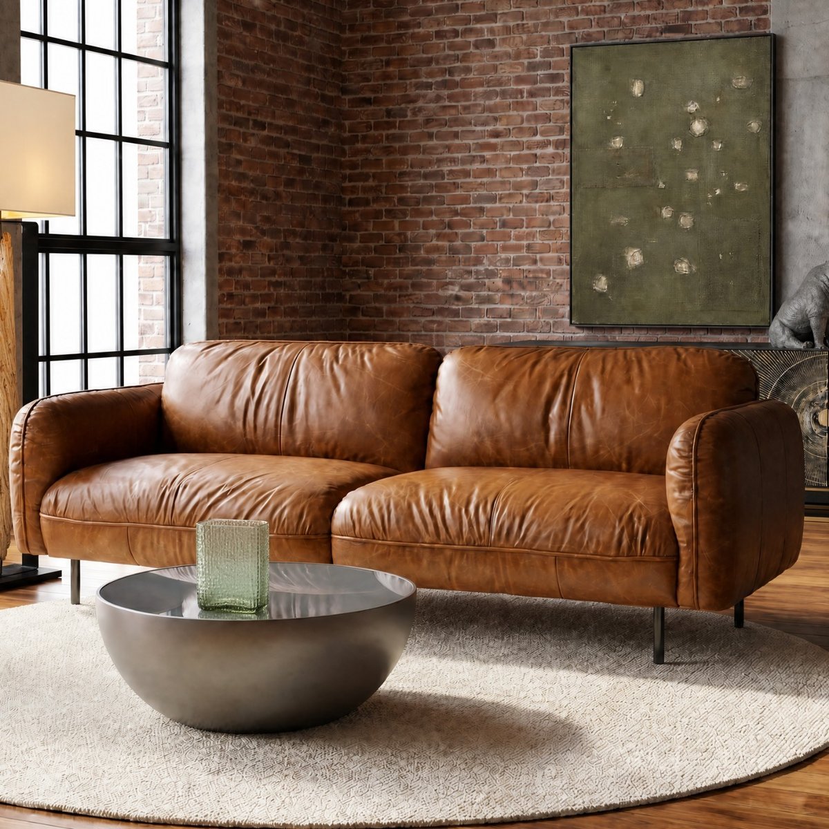 Table basse Lounge 80cm marron marron, KARE DESIGN