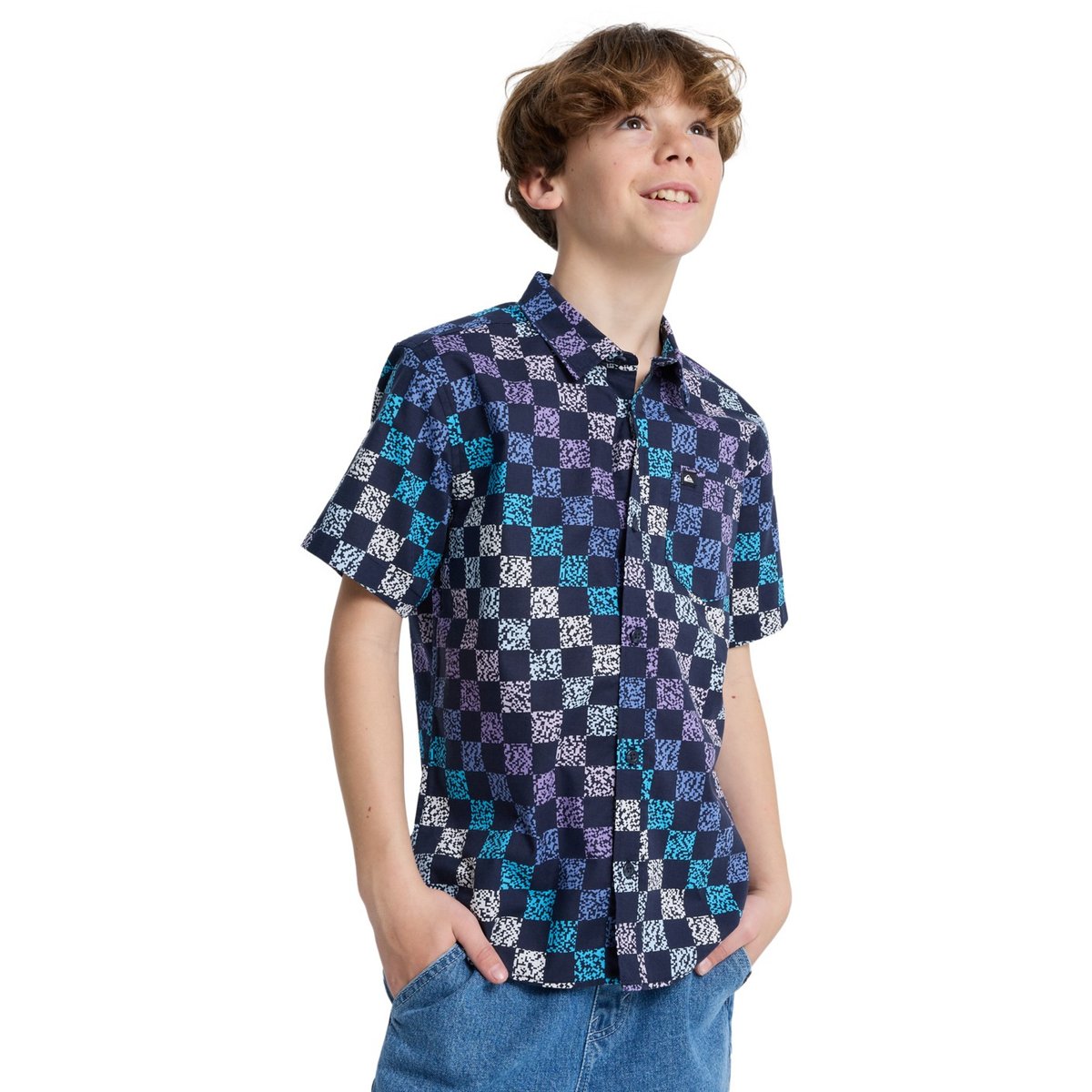 Chemise manches courtes APERO CLASSIC bleu dark navy next gen, QUIKSILVER