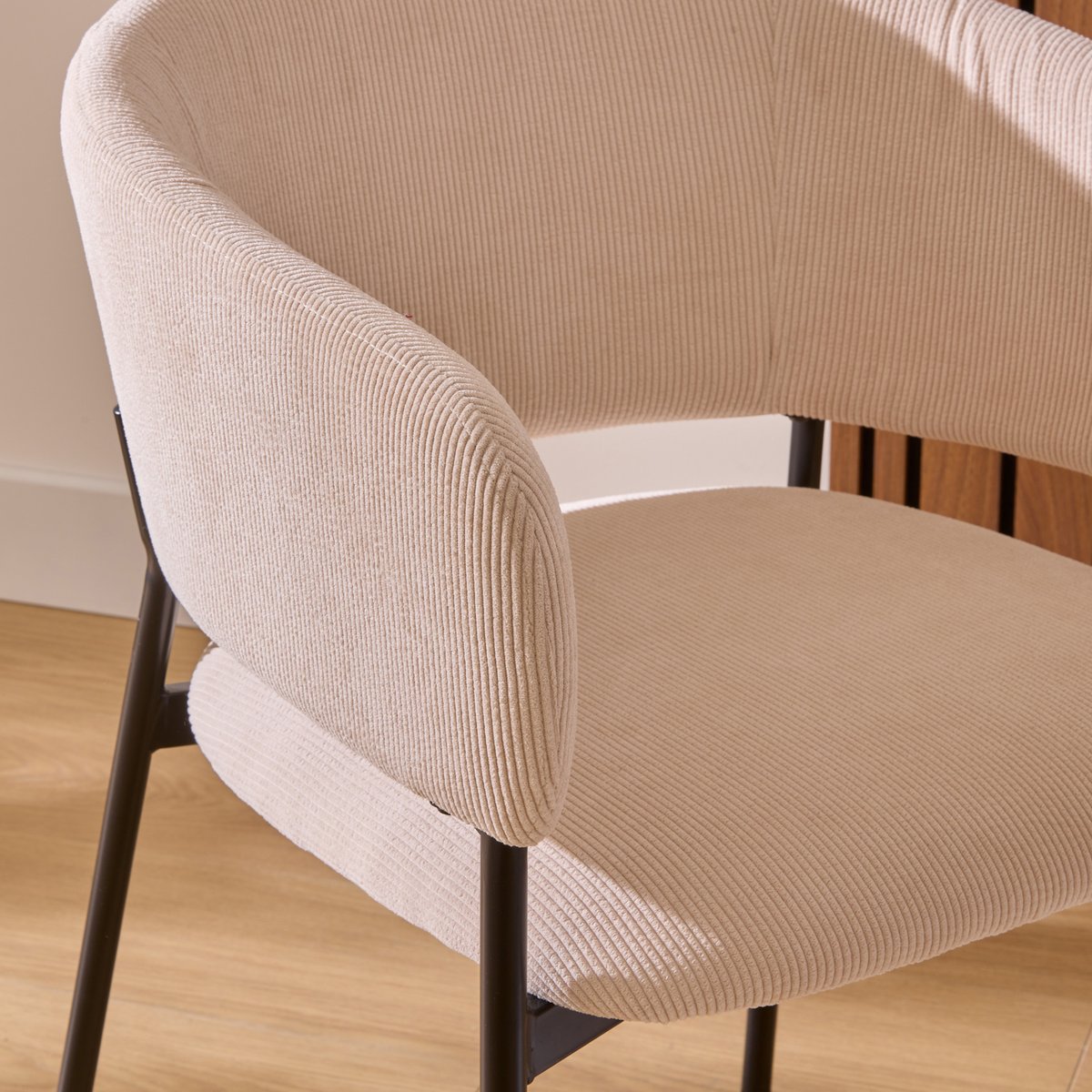 Lot de 2 fauteuils en tissu SOLEA beige, ATMOSPHERA