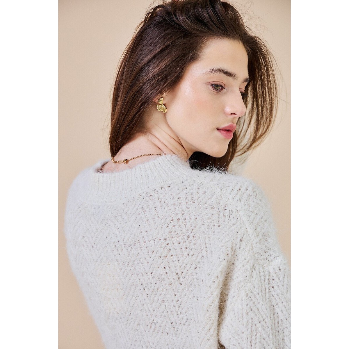 Crew Neck Jumper cream, SEE U SOON