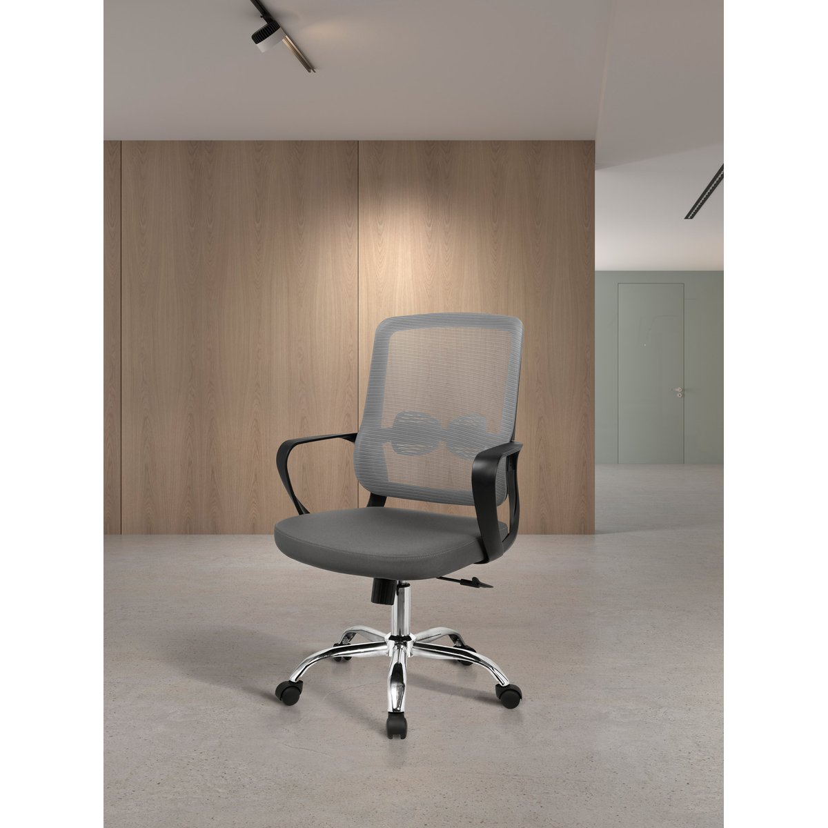 Chaise de bureau, MYLO gris, HISPANOHOGAR