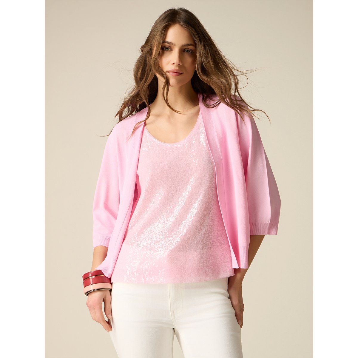 Cardigan rose, OLTRE