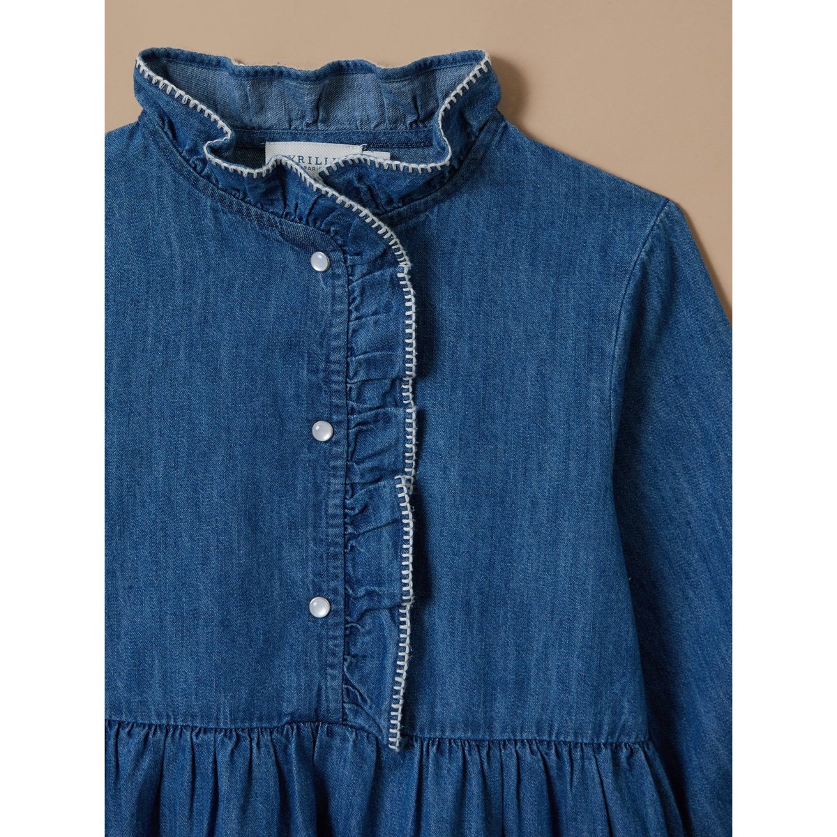 Robe en denim denim bleu, CYRILLUS