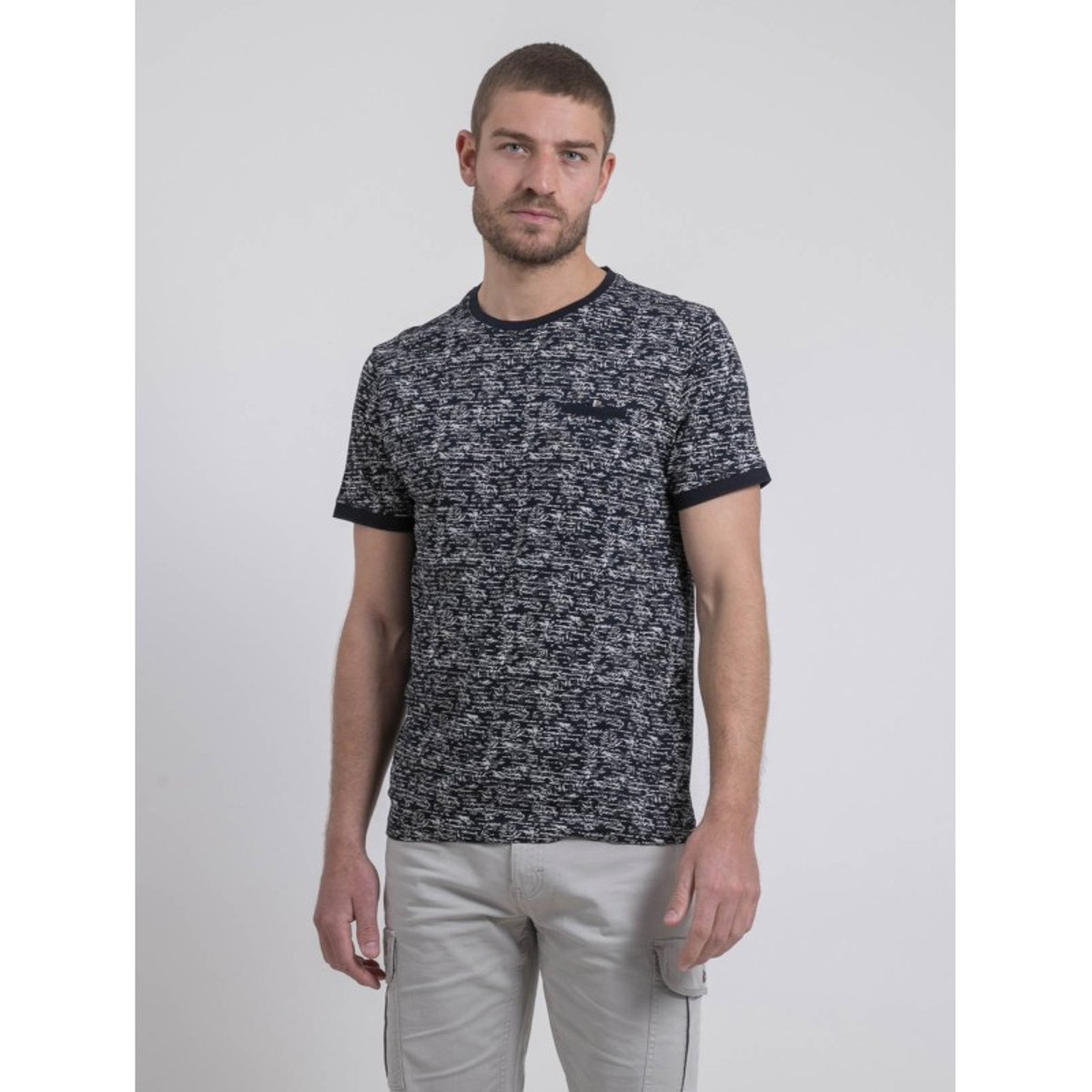 T-shirt Col Rond Pur Coton Norima bleu marine, RITCHIE